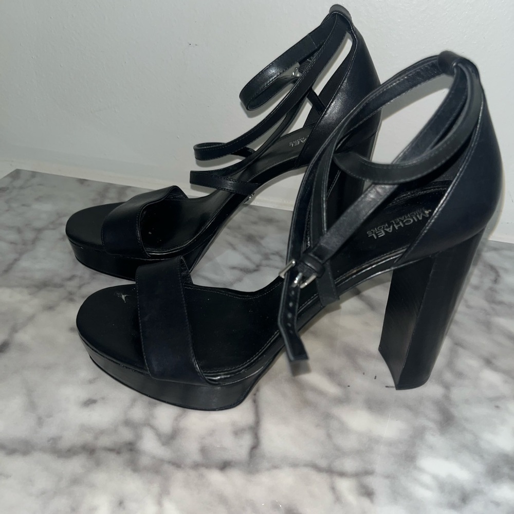 MICHAEL Michael Kors Black Platform Heels